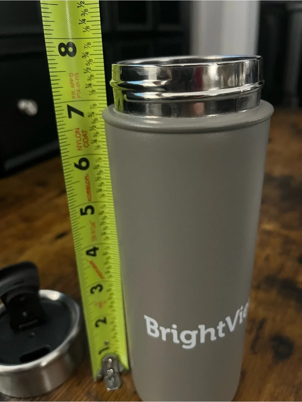BrightView Stainless Steel Travel Bottle in Taupe